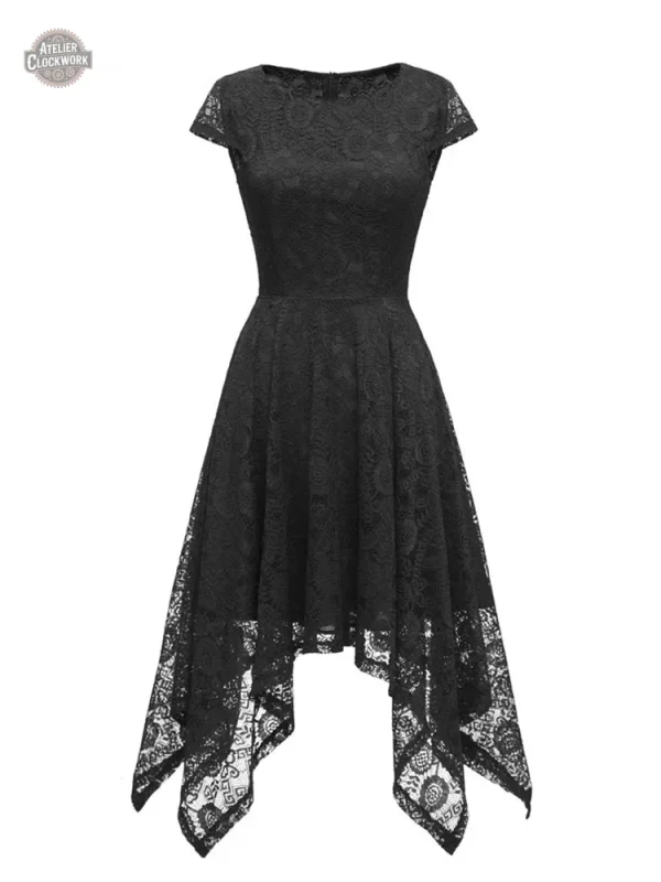 Robe féminine à l'esthétique victorienne sophistiquée