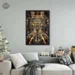 Affiche décorative au charme Steampunk et Art Deco