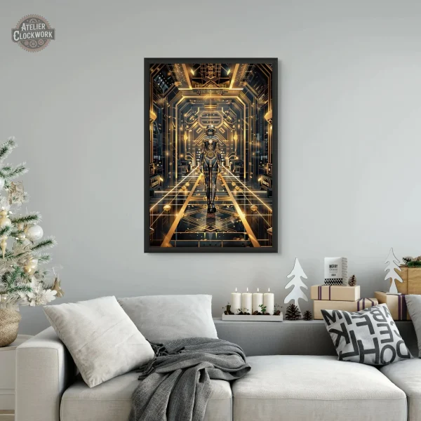 Affiche décorative au charme Steampunk et Art Deco