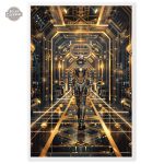 Affiche au design Steampunk inspiré de l'Art Deco