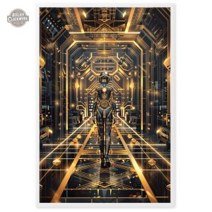 Affiche au design Steampunk inspiré de l'Art Deco