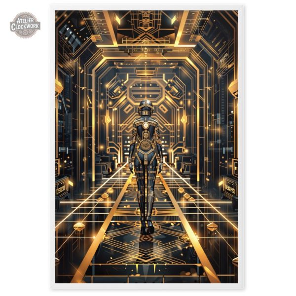 Affiche au design Steampunk inspiré de l'Art Deco