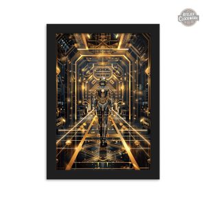 Illustration unique fusionnant Art Deco et Steampunk