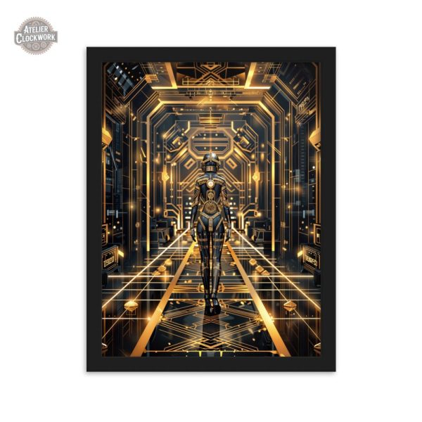 Affiche décorative Steampunk avec motifs géométriques