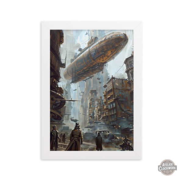Illustration Dirigeable dans un style rétro