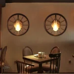 Lumière d'ambiance steampunk avec motif de roue