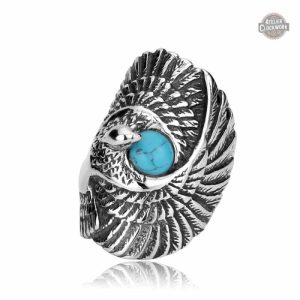 Bague aigle steampunk pour homme, élégance audacieuse