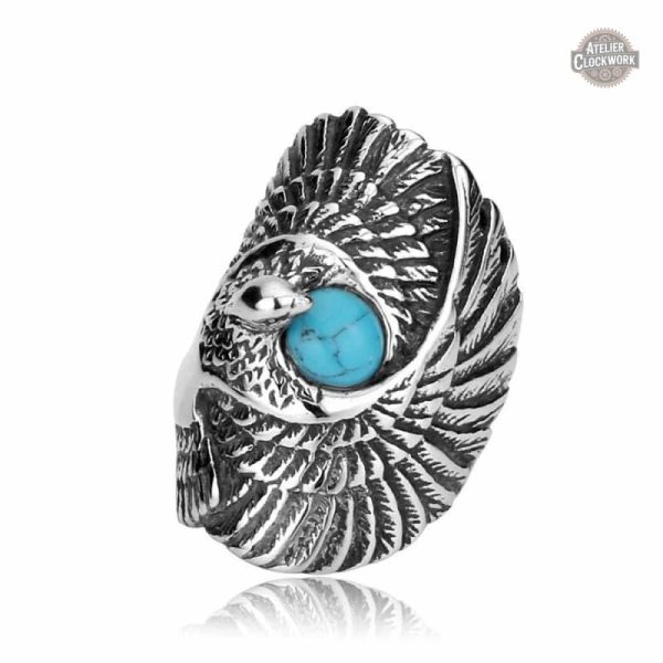 bague-aigle-homme-1 Bague aigle steampunk pour homme, élégance audacieuse