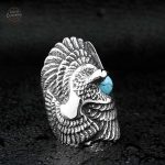 Bague dandy homme, style aigle de la Route