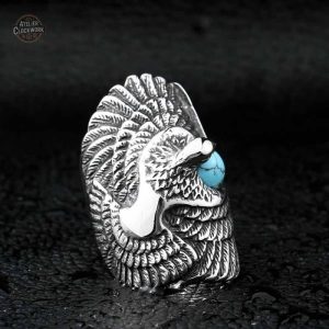 Bague dandy homme, style aigle de la Route