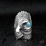 Bague steampunk, design aigle pour un look audacieux