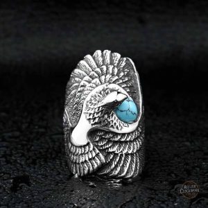 Bague steampunk, design aigle pour un look audacieux