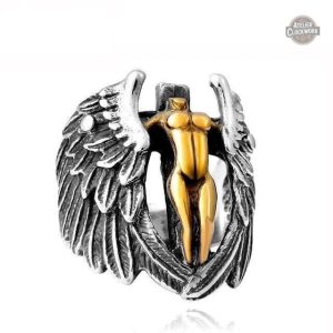 Bague Ange - Gardien Steampunk pour homme