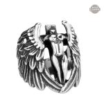 Bague Steampunk dandy avec motif d'ange