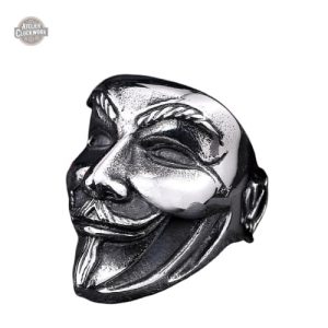 Bague Guy Fawkes - style steampunk homme