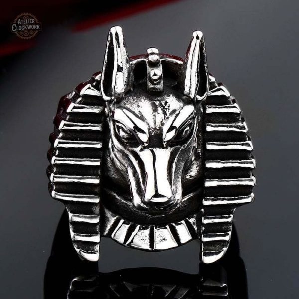 Bague inspirée des Voies d'Anubis, style dandy masculin