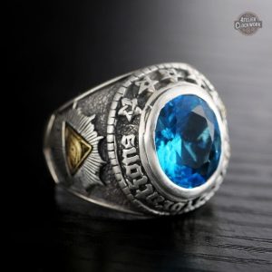 Bague en argent avec turquoise pour homme