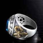 Bijou homme argent avec motif agneau celtique