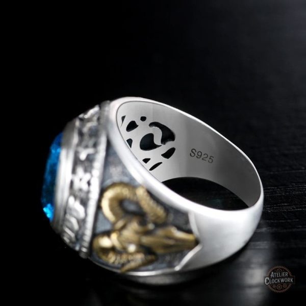 Bijou homme argent avec motif agneau celtique