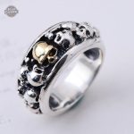 Bague gothique en argent pour homme