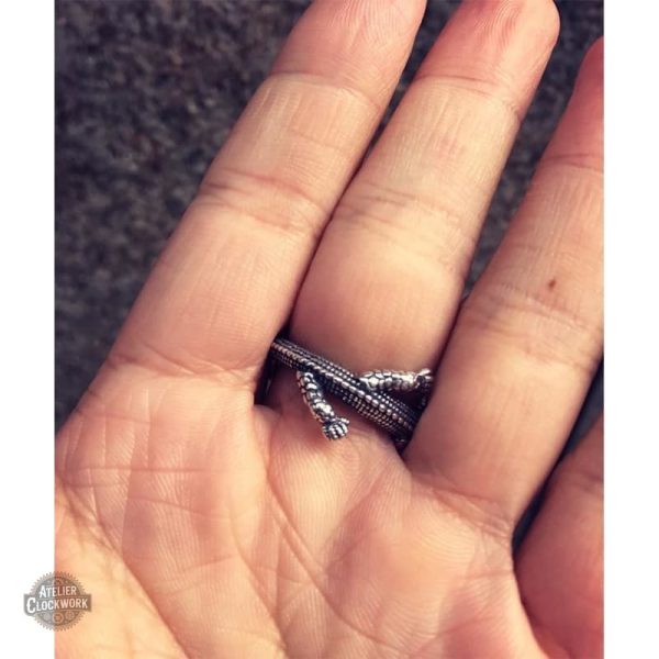 Bijou dandy audacieux, bague dragon tournante