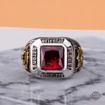 Bague Rangda avec rubis, accessoire homme chic