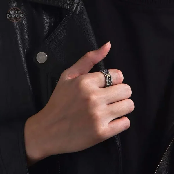 Bague soleil pour une touche d'élégance masculine
