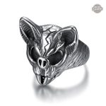 Bague gothique en forme de chauve-souris pour homme