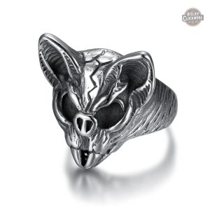 Bague gothique en forme de chauve-souris pour homme