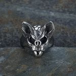 Bague dandy steampunk avec motif de chauve-souris