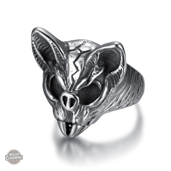 Bague originale pour homme, motif chauve-souris audacieux