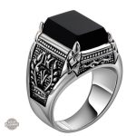 Bague Chevalière Homme Argent Style Vintage