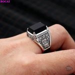 Bague Homme Argent au Style Rétro