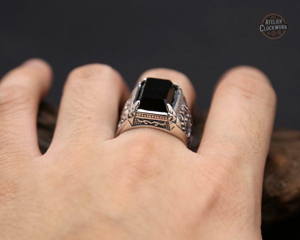 Chevalière Homme en Argent Stylée