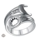 Bague Clé Plate Argent Steampunk
