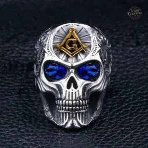 Bague Crâne en Acier Inoxydable - Style Biker Steampunk