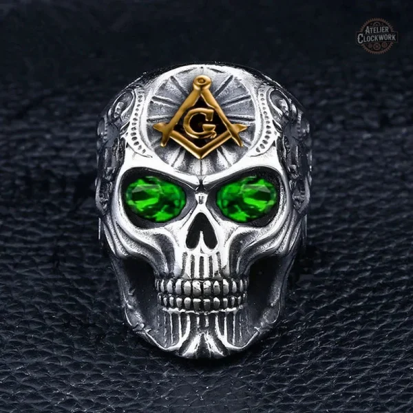 Bague Steampunk Homme avec design Crâne unique