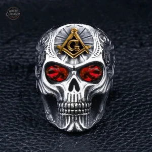 Accessoire Biker en Acier - Bague Crâne tendance