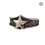 Bague étoile en argent au style steampunk