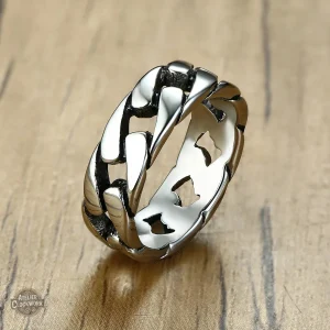 Bague gothique homme Dark Circle en design steampunk