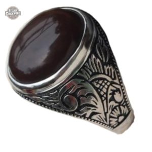 Bague Homme Pierre Noire Steampunk