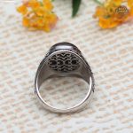 Bague noire pour homme style steampunk