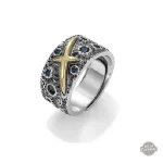 Bague saphir homme au style steampunk unique