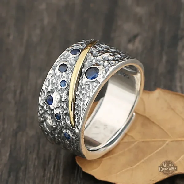 Bague Ciel étoilé pour homme, élégance dandy audacieuse