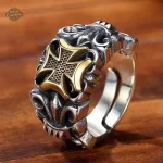 Bague unique inspirée de l'ordre des Hospitaliers