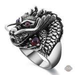 Bague Dragon Argent - Style Chinois Steampunk