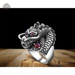 Bague dandy en argent au design oriental unique