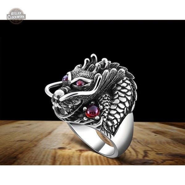 Bague dandy en argent au design oriental unique