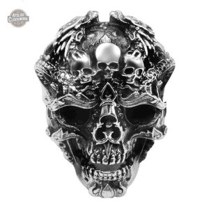 Bague Argent Gothique - Roi Liche pour homme