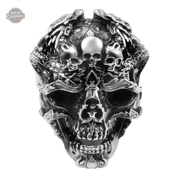 Bague Argent Gothique - Roi Liche pour homme